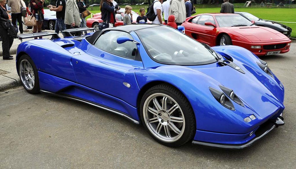 Celebrites drive all sorts of exotic cars, like this Pagani Zonda