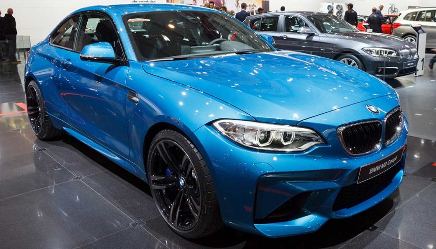 A blue BMW M2