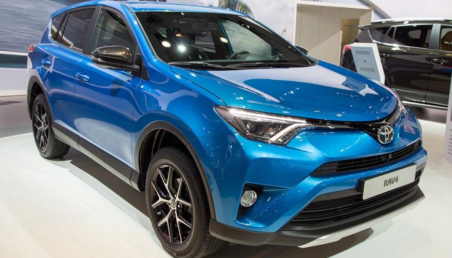 A blue RAV4 is a great seller in the SUV category.