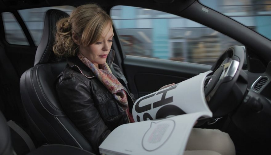 Autonomous cars like this may allow the "driver" to read while in transit