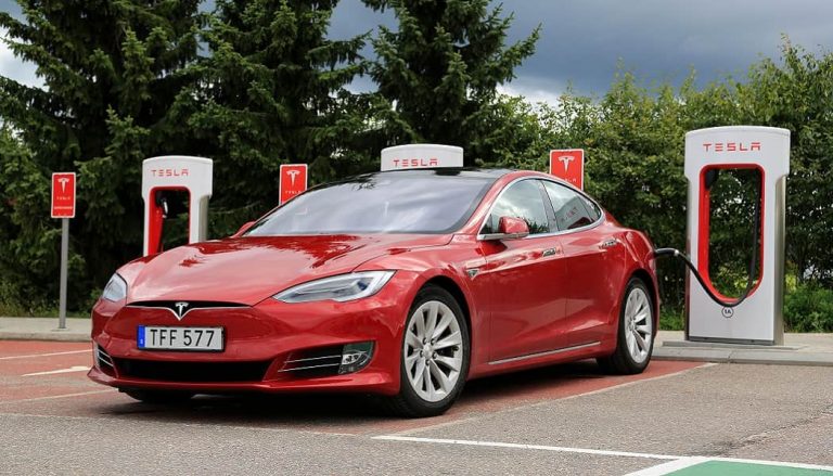 Electric car sales are up, in part thanks to cars like this Tesla Model S