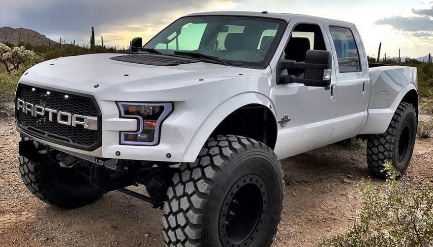 A custom F250 called the MegaRaptor