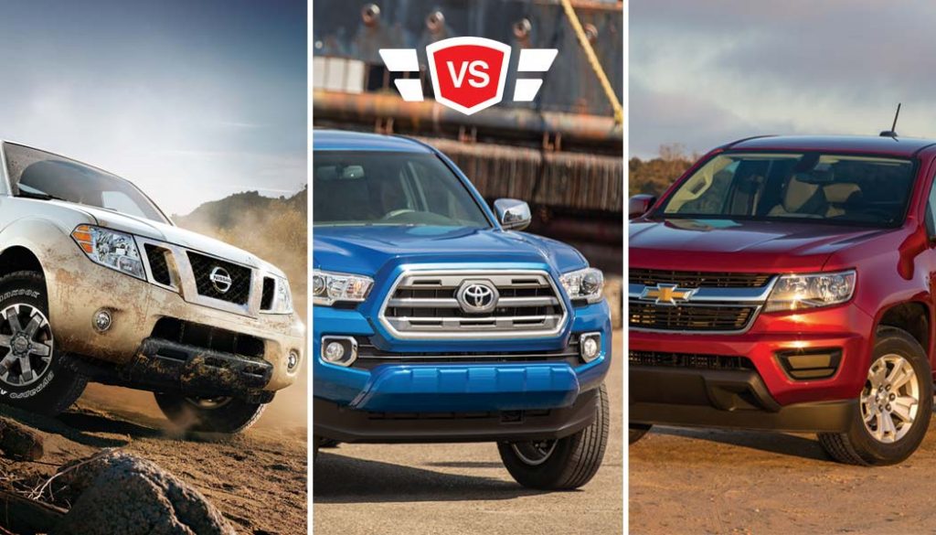 A look at the Nissan Frontier vs Toyota Tacoma vs Chevrolet Colorado