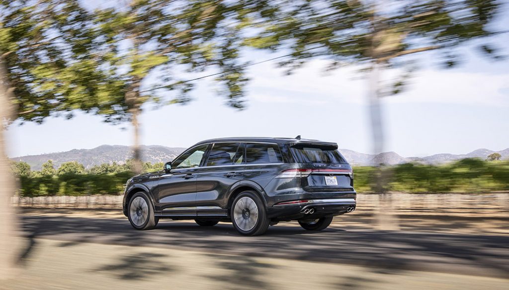 The 2020 Lincoln Aviator Grand Touring gives you a new level of domestic luxury with a plug-in powertrain that lets you float silently forward